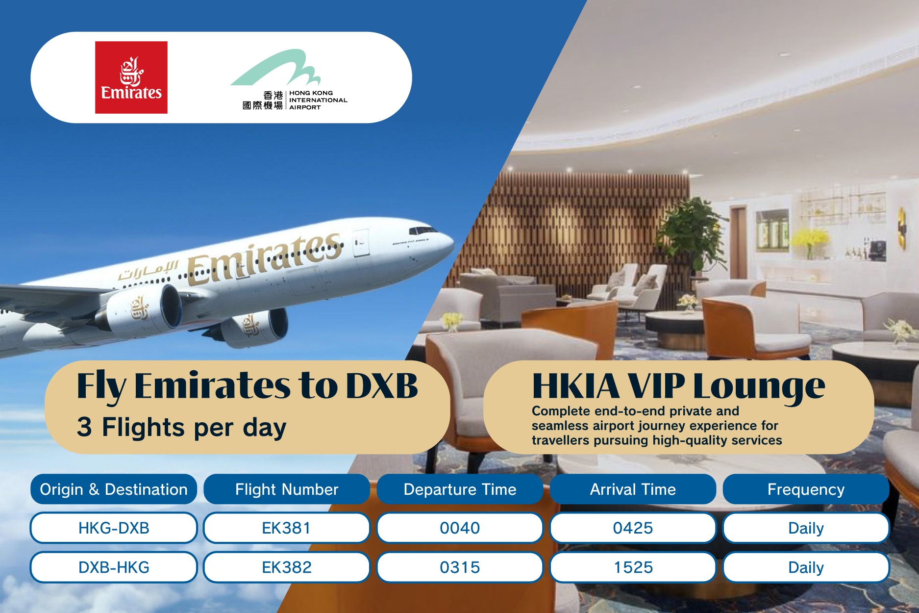 EK HKG-DXB-HKG and HKIA VIP lounge